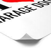 I Love Garage Doors Red Heart Funny Christmas Gift Poster (Hoek)