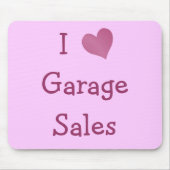 I Love Garage Sales Muismat (Voorkant)