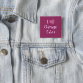 I Love Garage Sales Vierkante Button 5,1 Cm (In situ)