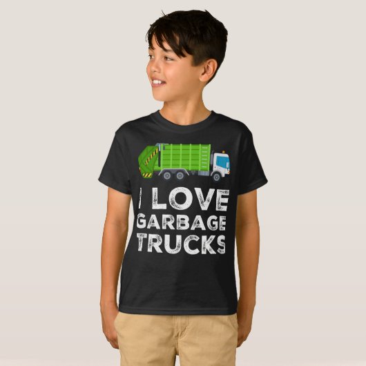 I Love Garbage Truck For Kids Toddler Long Sleeve T-shirt (Voorkant volledig)