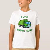 I Love Garbage Trucks Kinder Baby Shirt (Voorkant)