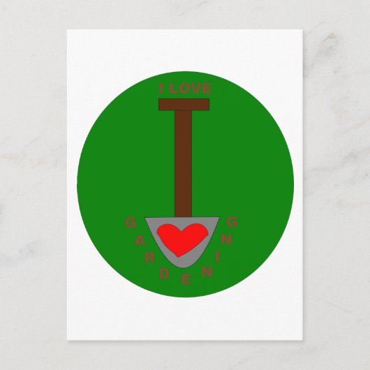 I Love Gardening Briefkaart (Voorkant)