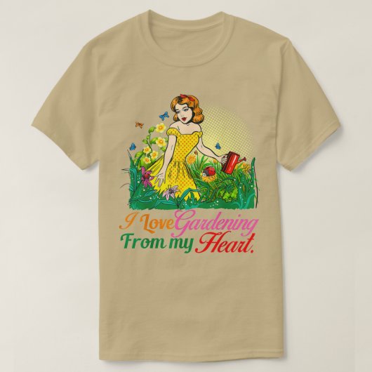 I Love Gardening From My Head Funny Gardening Plan T-shirt (Design voorkant)