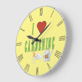 I Love Gardening Illustrated Text Grote Klok (Hoek)