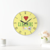 I Love Gardening Illustrated Text Grote Klok (Huis)