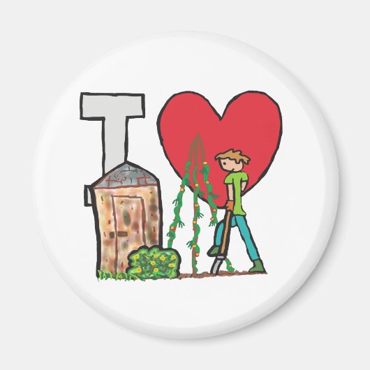 I Love Gardening Magneet (Voorkant)
