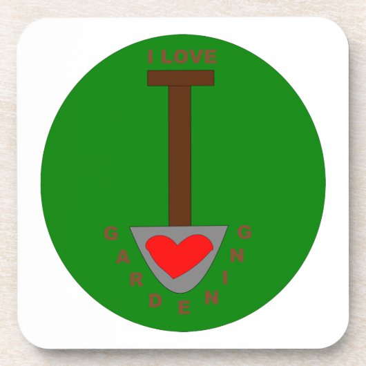 I Love Gardening Onderzetter (Voorkant)