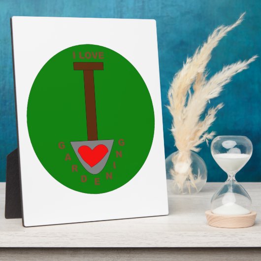 I Love Gardening Plaque Fotoplaat (Zijkant)
