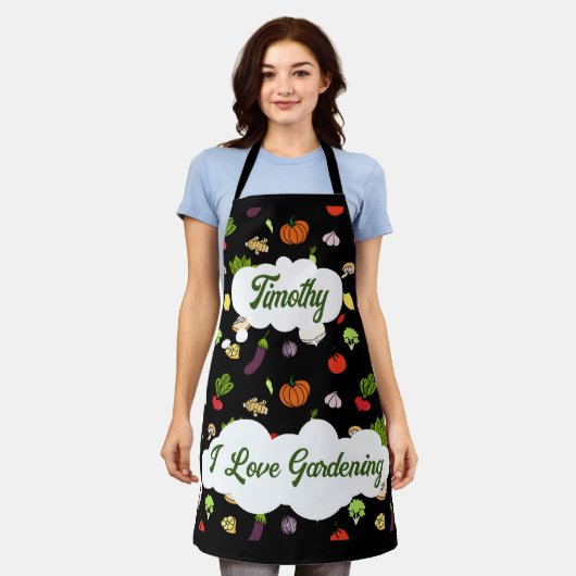 I Love Gardening Schort (Gedragen)