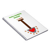 I Love Gardening Spade Custom Notitieboek (Rechterzijde)