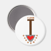 I Love Gardening Spade Magnet (Voorkant / Achterkant)