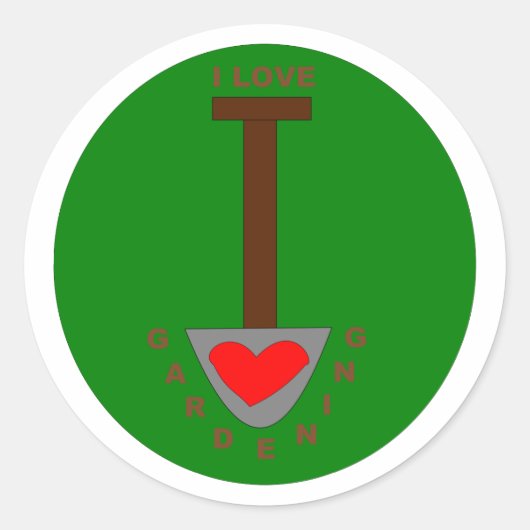 I Love Gardening Stickers (Voorkant)