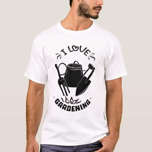 I Love Gardening T-shirt (Voorkant)