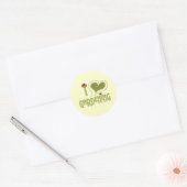I Love Gardening Tshirts and Gifts Ronde Sticker (Envelop)
