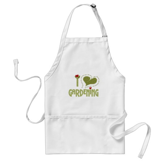 I Love Gardening Tshirts and Gifts Standaard Schort (Voorkant)