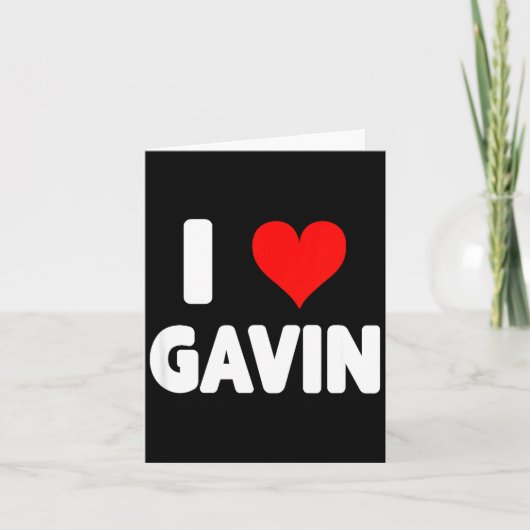 I Love Gavin - Heart  Kaart (Voorkant)