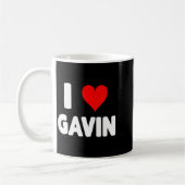I Love Gavin - Heart  Koffiemok (Links)