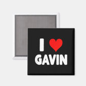 I Love Gavin - Heart  Magneet (Voorkant / Achterkant)