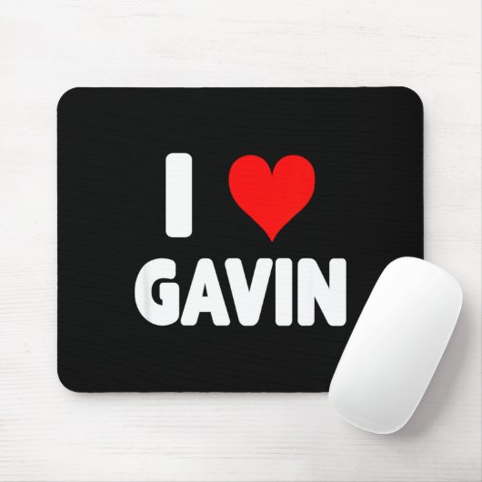 I Love Gavin - Heart  Muismat (Met muis)