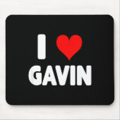 I Love Gavin - Heart  Muismat (Voorkant)