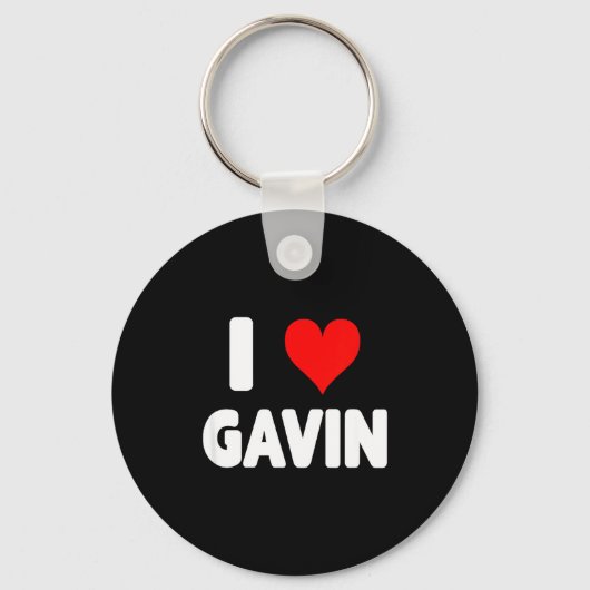 I Love Gavin - Heart  Sleutelhanger (Voorkant)