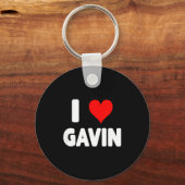 I Love Gavin - Heart  Sleutelhanger (Voorkant)
