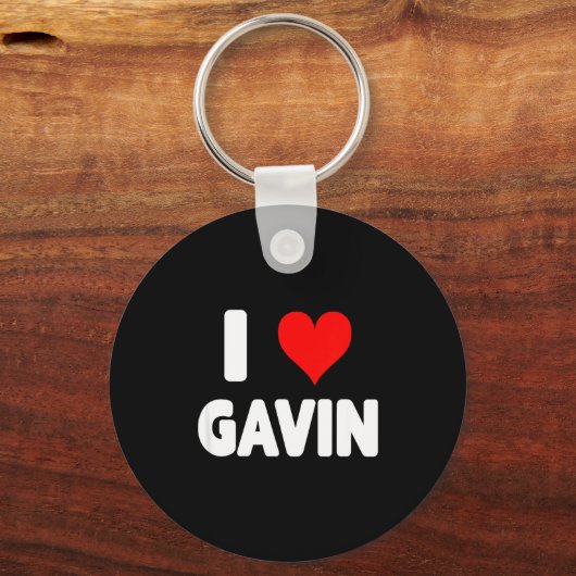 I Love Gavin - Heart Sleutelhanger (Voorkant)