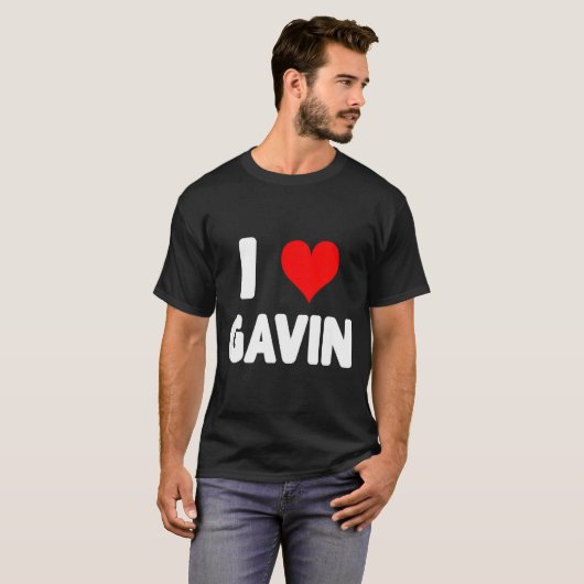 I Love Gavin - Heart T-shirt (Voorkant volledig)