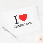 I Love Gazelle Spins Rechthoekige Sticker (Envelop)