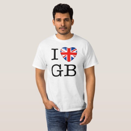I Love GB T-shirt (Voorkant volledig)