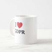 I Love GDPR Mok Funny Data Protection Quote (Voorkant links)
