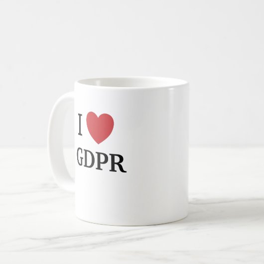 I Love GDPR Mok Funny Data Protection Quote (Voorkant links)
