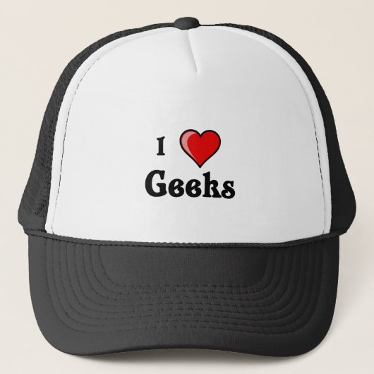 I Love Geeks Trucker Pet (Voorkant)