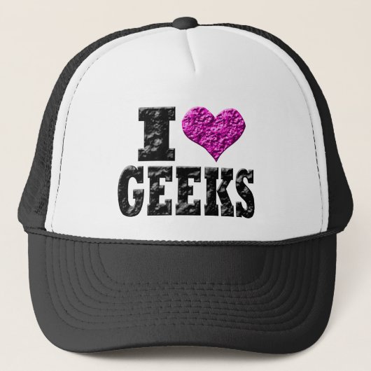 I Love Geeks Trucker Pet (Voorkant)