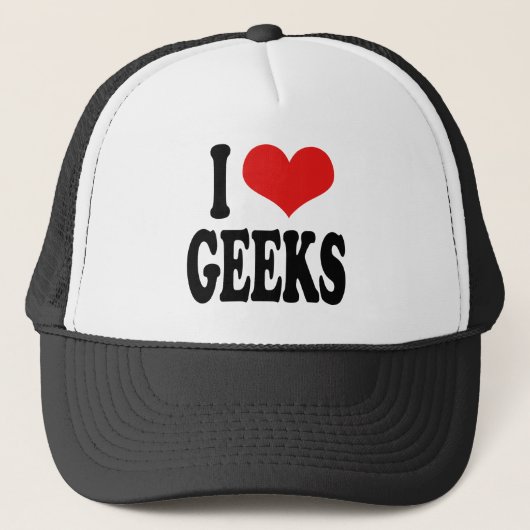 I Love Geeks Trucker Pet (Voorkant)