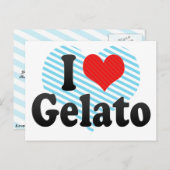 I Love Gelato Briefkaart (Voorkant / Achterkant)