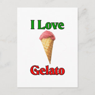 I Love Gelato (Italiaanse ijskap) Briefkaart