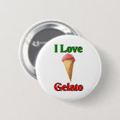 I Love Gelato (Italiaanse ijskap) Ronde Button 5,7 Cm (Voorkant /achterkant)