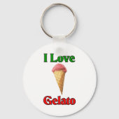 I Love Gelato (Italiaanse ijskap) Sleutelhanger (Voorkant)