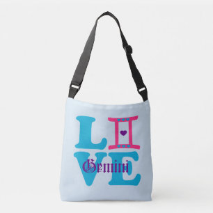 ♊😍 I Love Gemini-Best-Zodiac Sign All-Over-Print Crossbody Tas