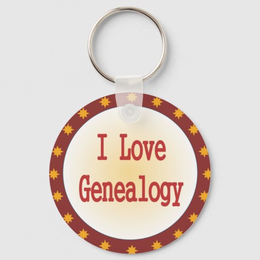 I Love Genealogie Sleutelhanger (Voorkant)