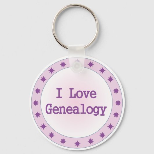 I Love Genealogie Sleutelhanger (Voorkant)