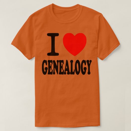 I Love Genealogie T-shirt (Design voorkant)