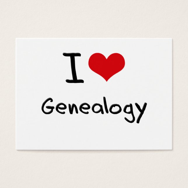 I Love Genealogie Visitekaartje (Voorkant)
