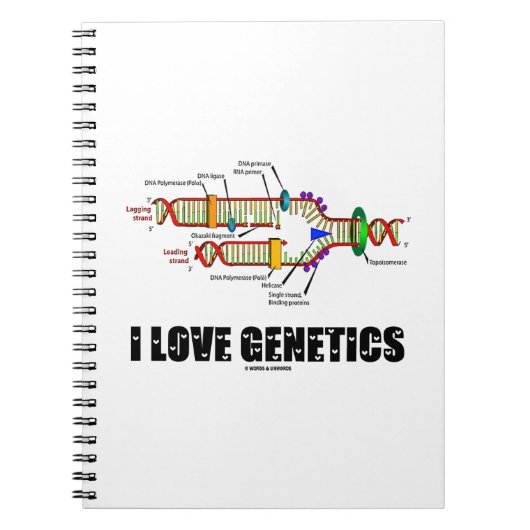 I Love Genetics (DNA Replication) Notitieboek (Voorkant)