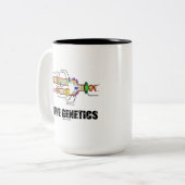 I Love Genetics (DNA Replication) Tweekleurige Koffiemok (Voorkant links)