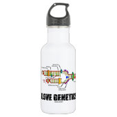 I Love Genetics (DNA Replication) Waterfles (Voorkant)