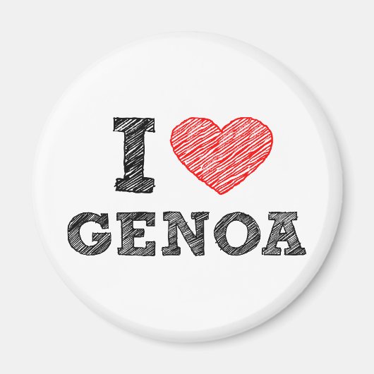 I Love Genoa Magneet (Voorkant)