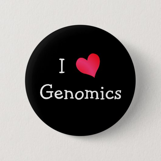 I Love Genomics Ronde Button 5,7 Cm (Voorkant)