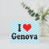 I Love Genova, Italië Briefkaart (Staand voorkant)